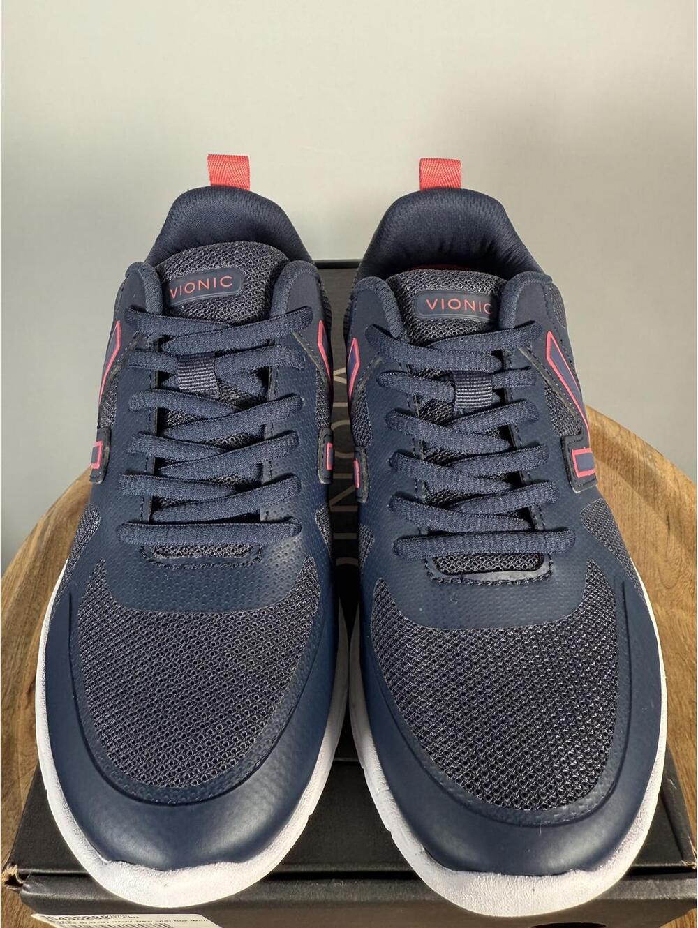 NWB Vionic Miles II Women's Walking Shoes Navy Pink Wide Size 5 - Picture 2 of 10